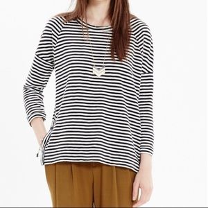 Madewell striped 3/4 sleeve baseball style T-shirt